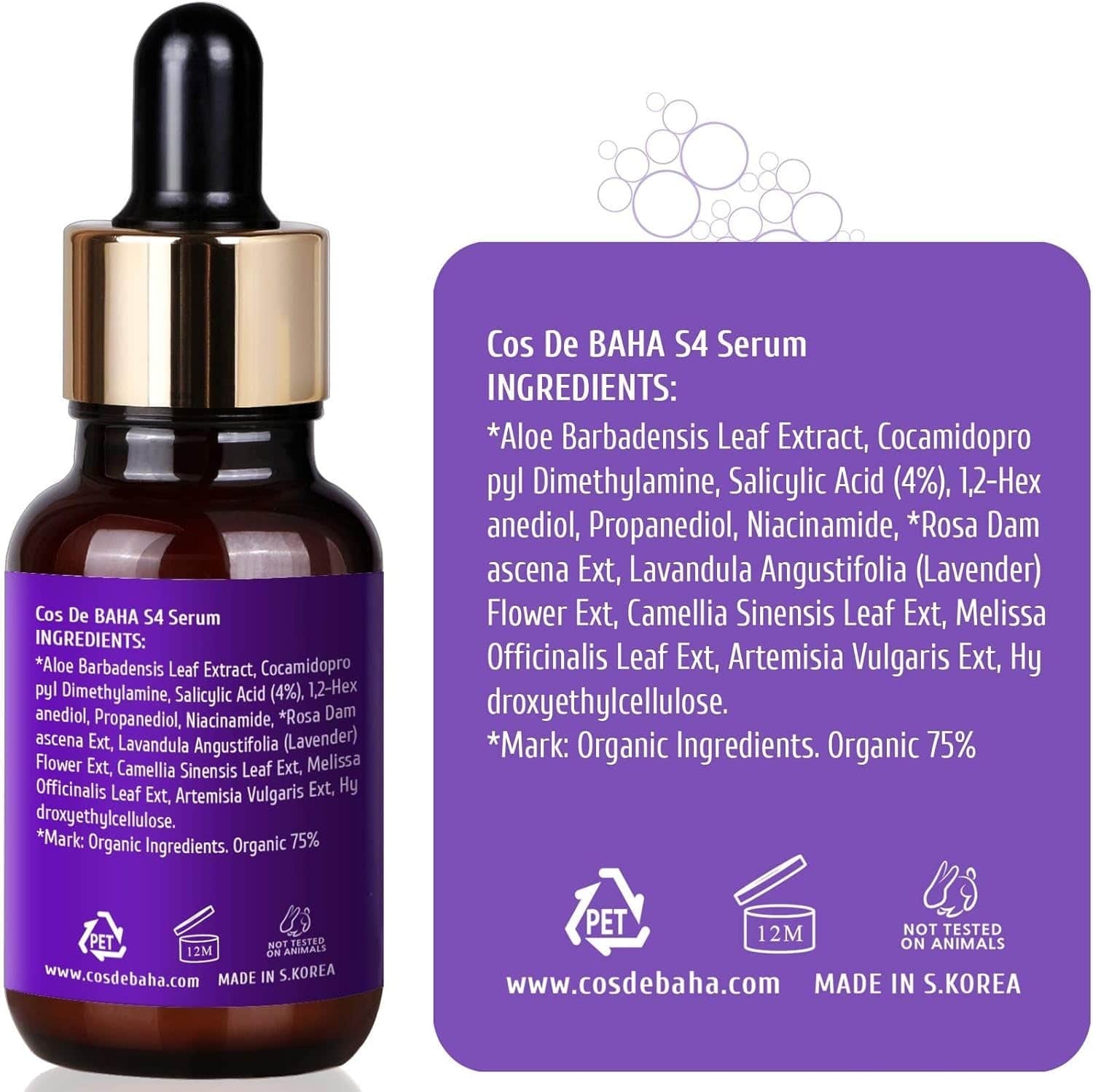 COS DE BAHA Salicylic Acid 4% Serum 30ml - BelluBeauty