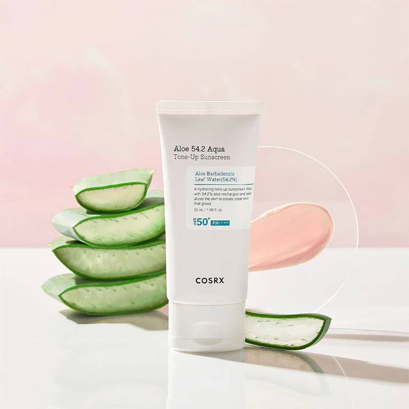 COSRX Aloe 54.2 Aqua Tone-Up Sunscreen 50ml SPF50+ - BelluBeauty