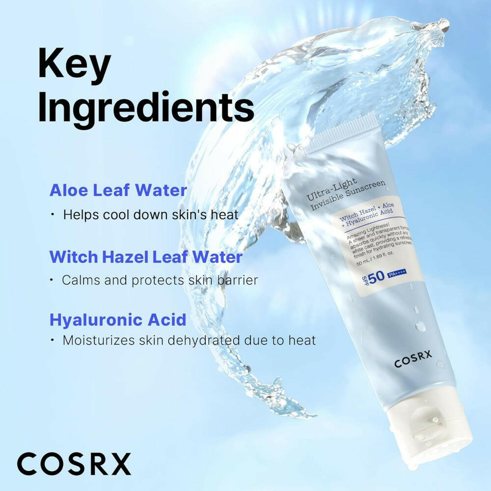 COSRX Ultra-Light Invisible Sunscreen 50ml SPF50+ - bellubeauty