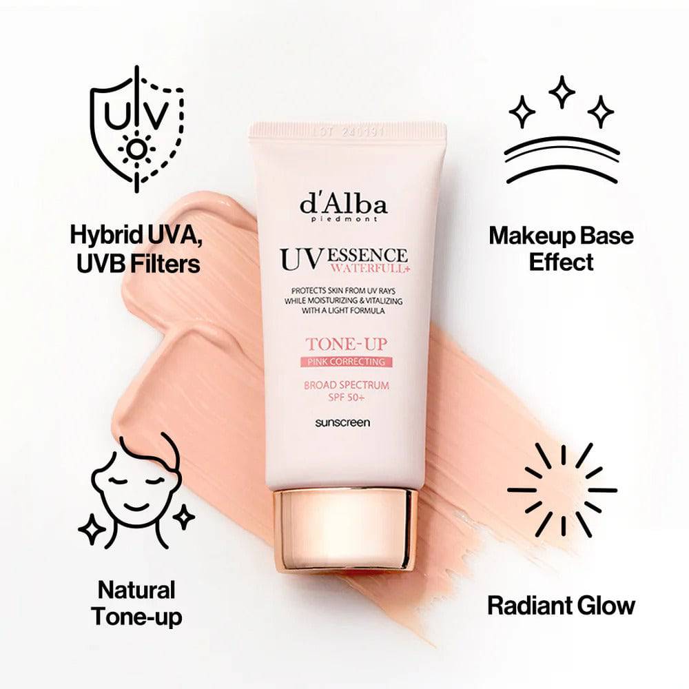 D'ALBA Waterfull Tone-Up Sunscreen 50ml SPF50+ - BelluBeauty