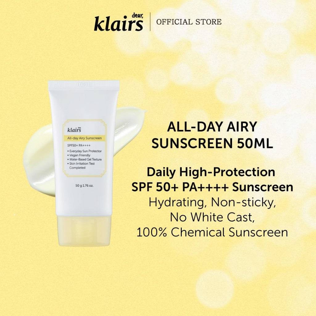 DEAR KLAIRS All-Day Airy Sunscreen 50ml SPF50+ - bellubeauty