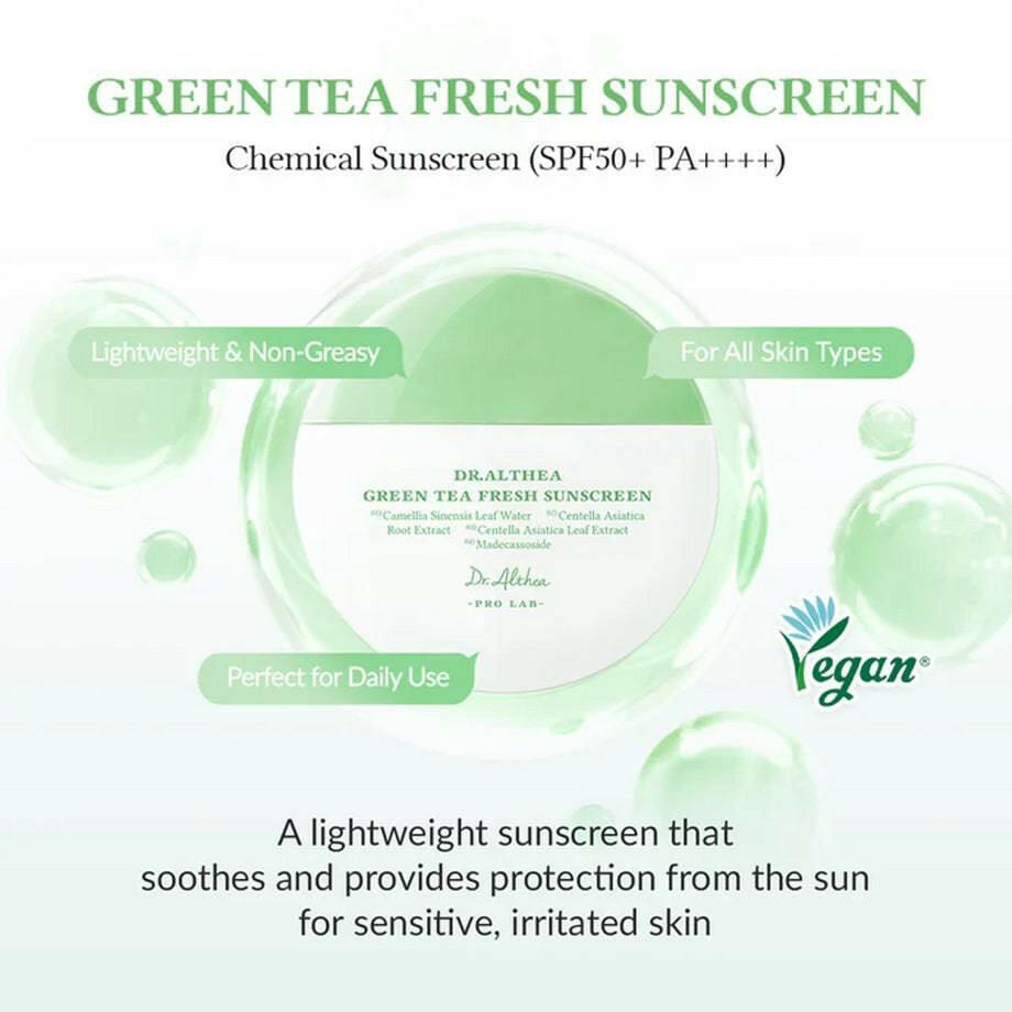 Dr. Althea Green Tea Fresh Sunscreen 45ml SPF50+ - bellubeauty.
