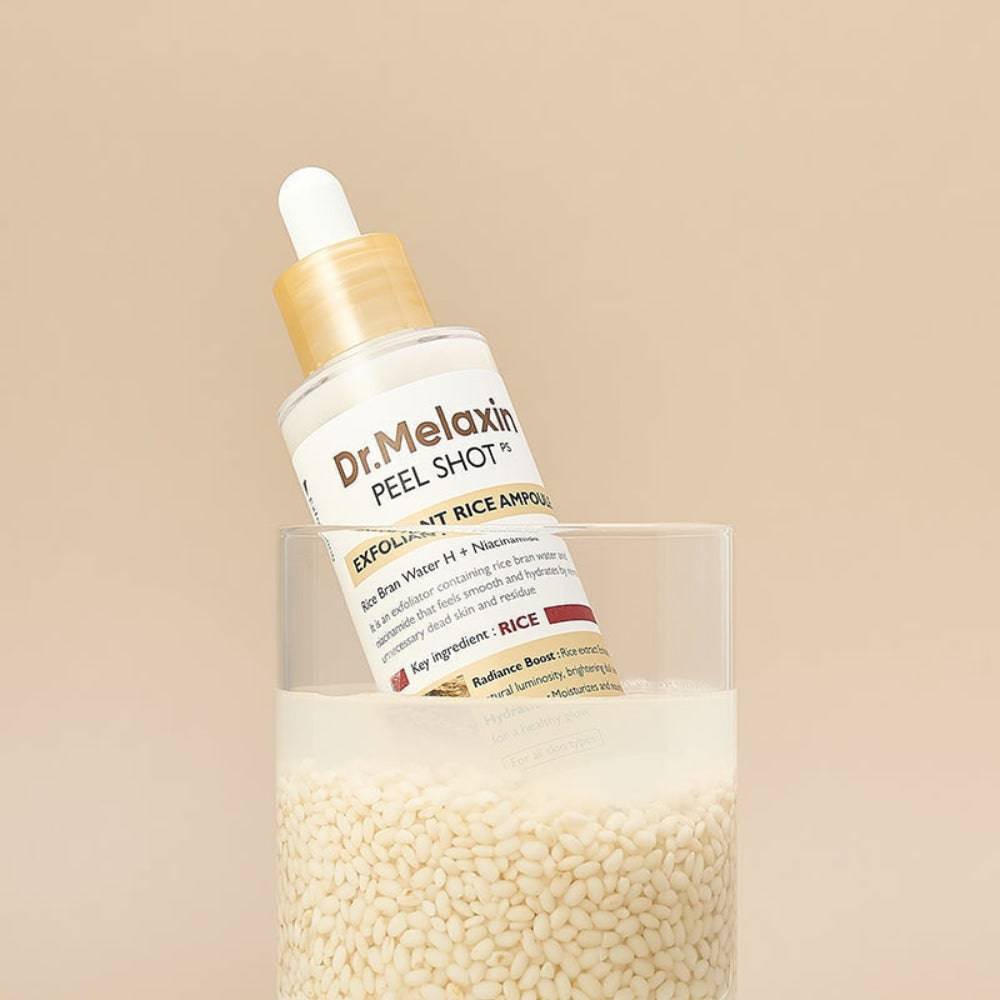 DR.MELAXIN Peel Shot Exfoliating White Rice Ampoule 80ml - BelluBeauty