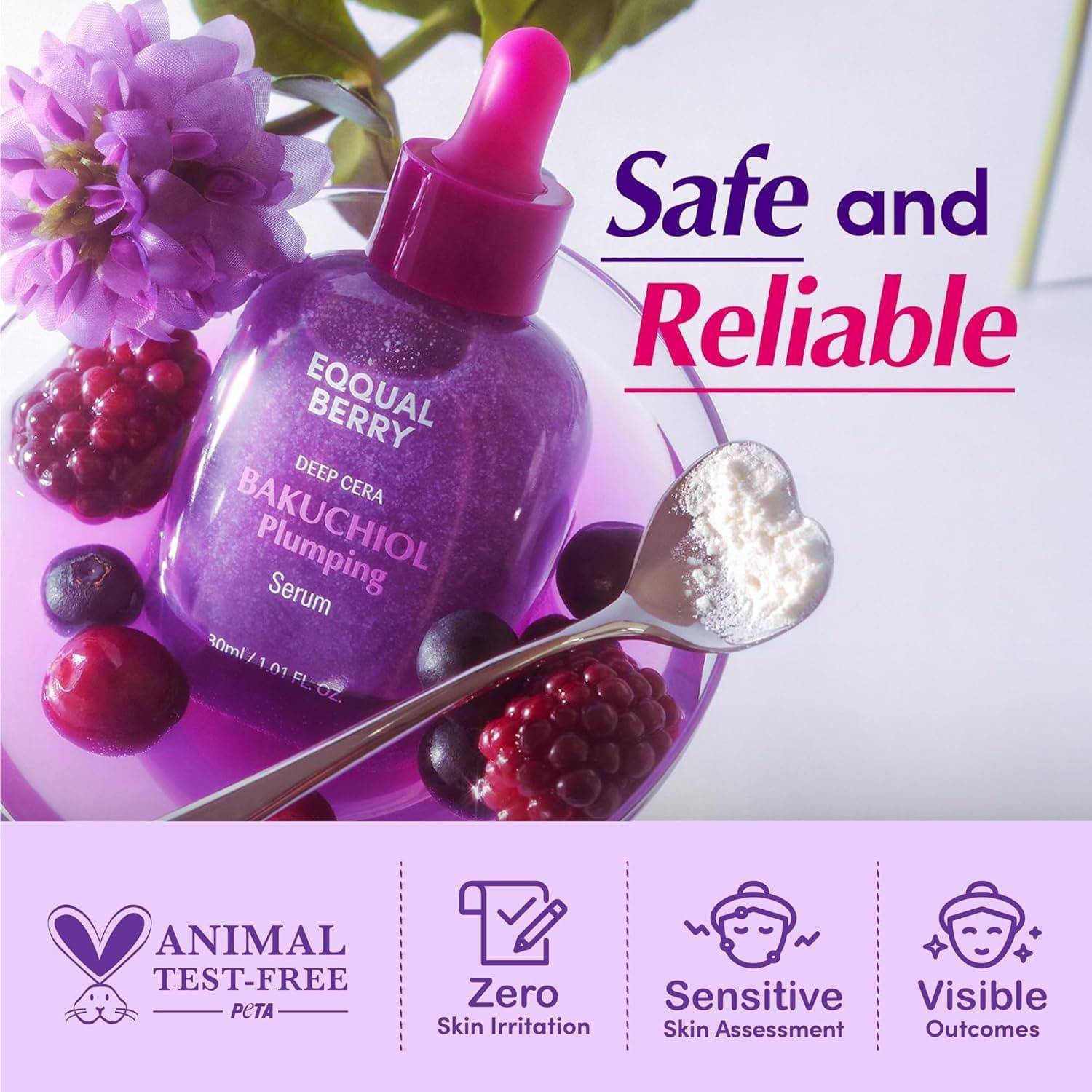 EQQUALBERRY Bakuchiol Plumping Serum 30ml - BelluBeauty