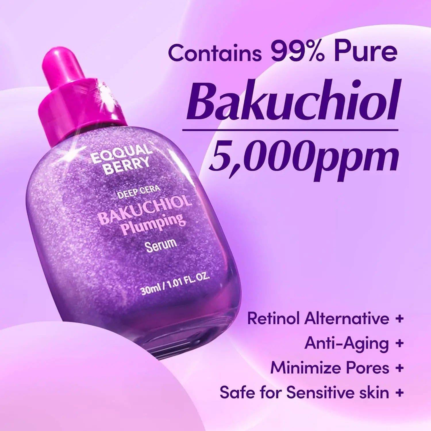 EQQUALBERRY Bakuchiol Plumping Serum 30ml - BelluBeauty