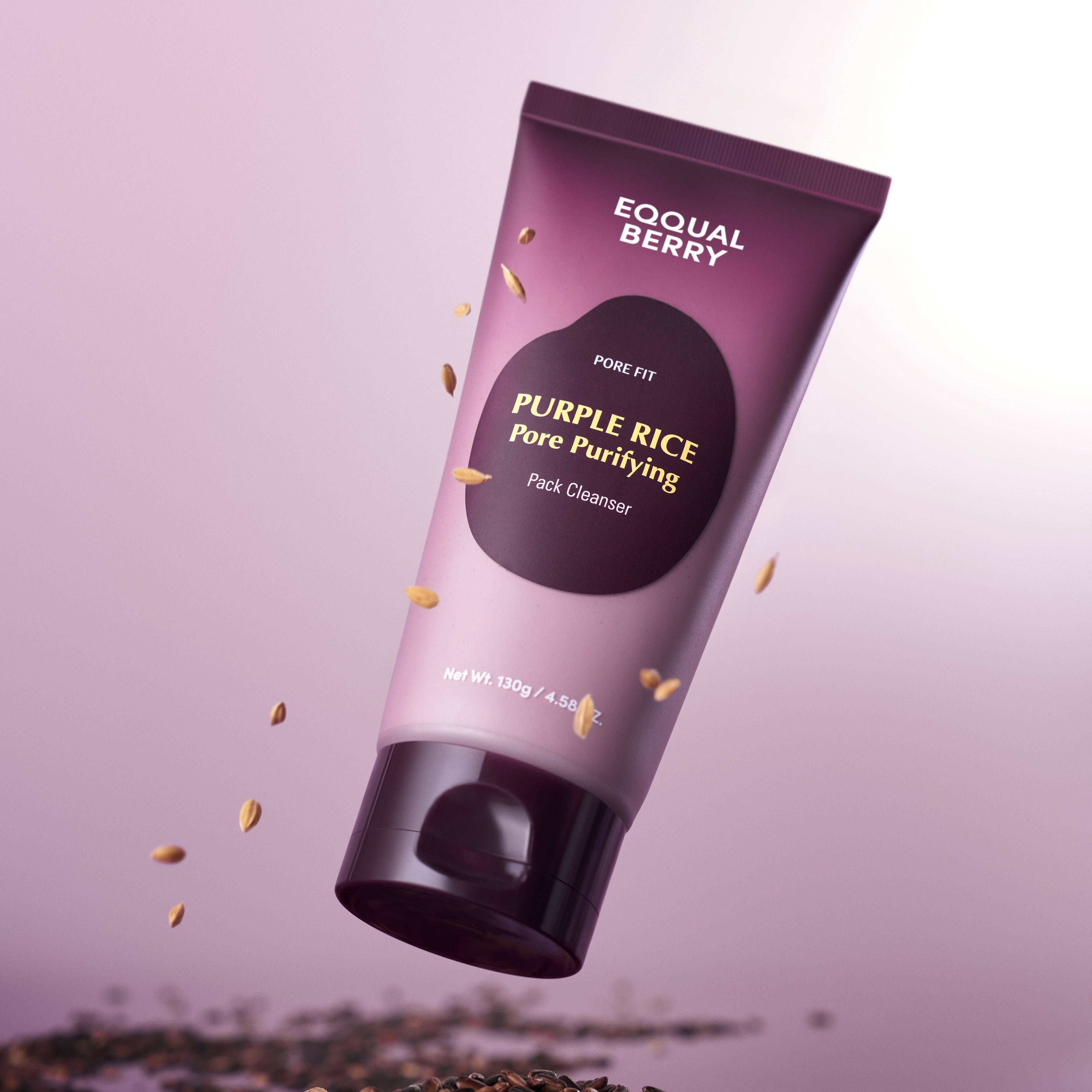 EQQUALBERRY Purple Rice Pore Purifying Pack Cleanser 130g - BelluBeauty