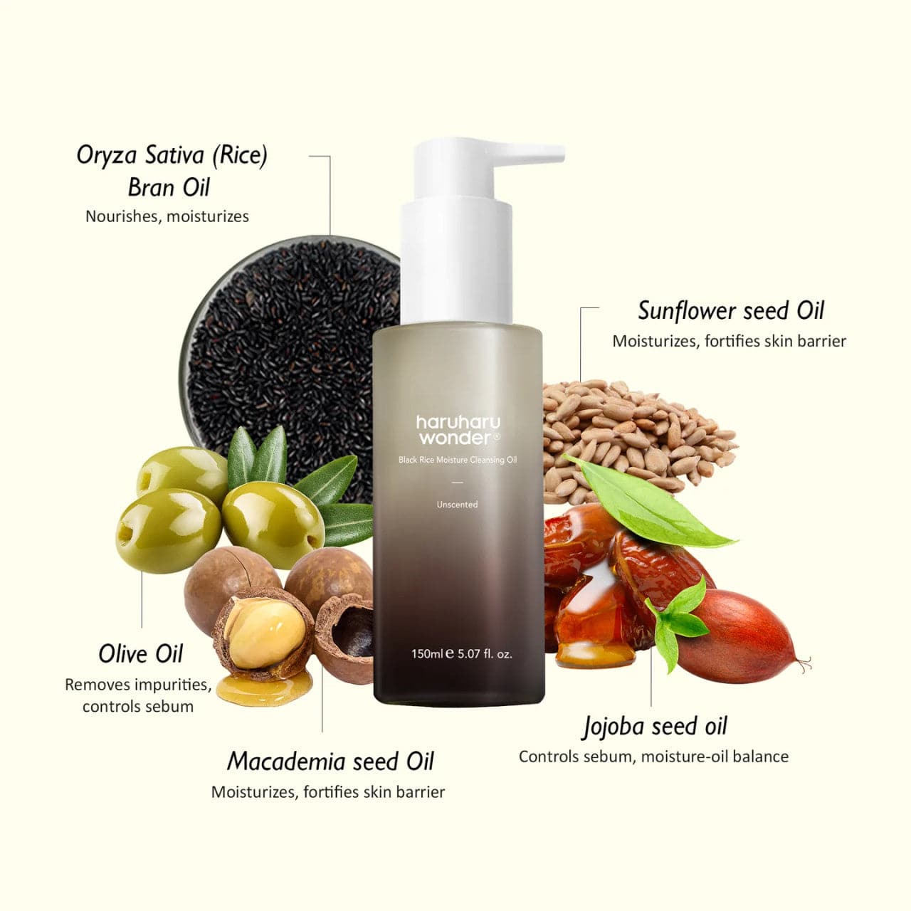 HARUHARU WONDER Black Rice Moisture Deep Cleansing Oil 150ml - BelluBeauty