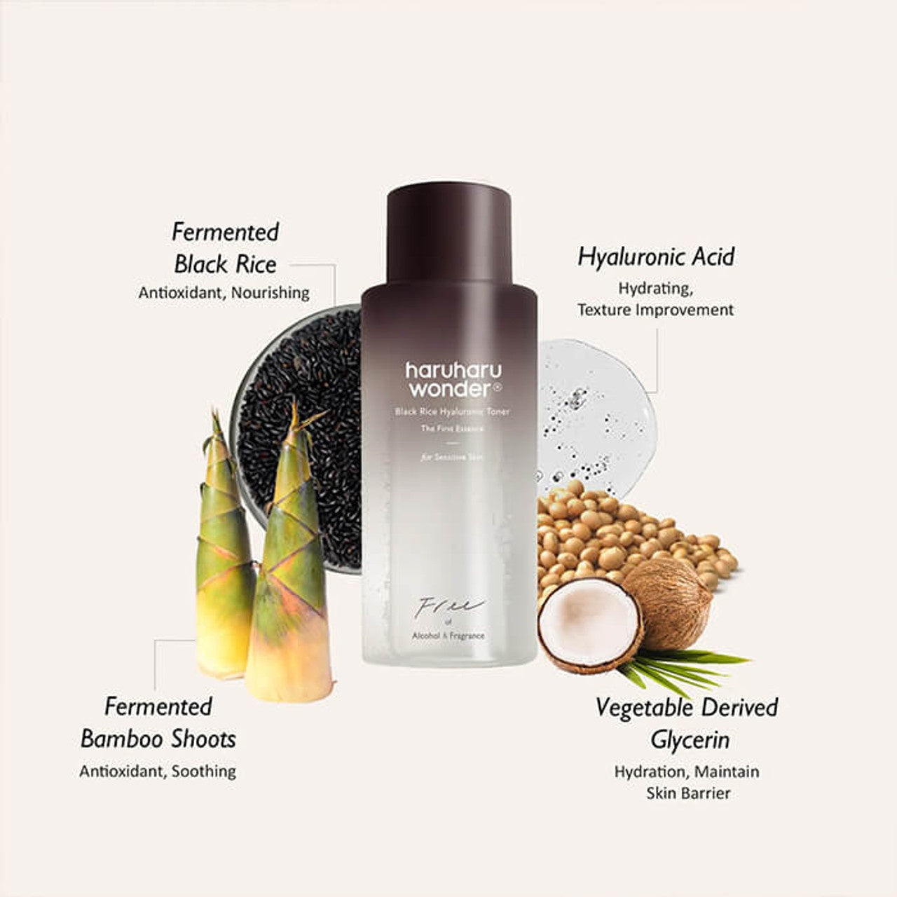 HARUHARU WONDER Black Rice Hyaluronic Toner For Sensitive Skin 150ml