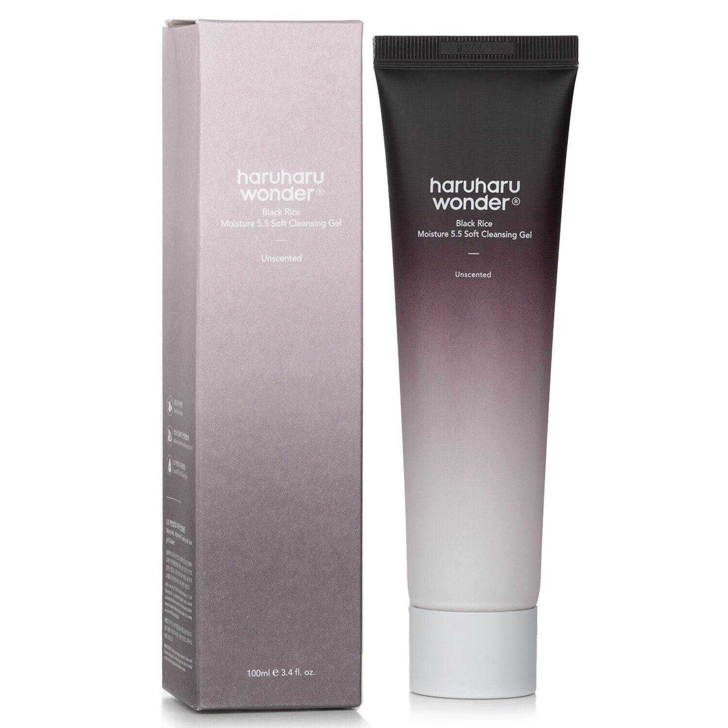 HARUHARU WONDER Black Rice Moisture 5.5 Soft Cleansing Gel 100ml - BelluBeauty