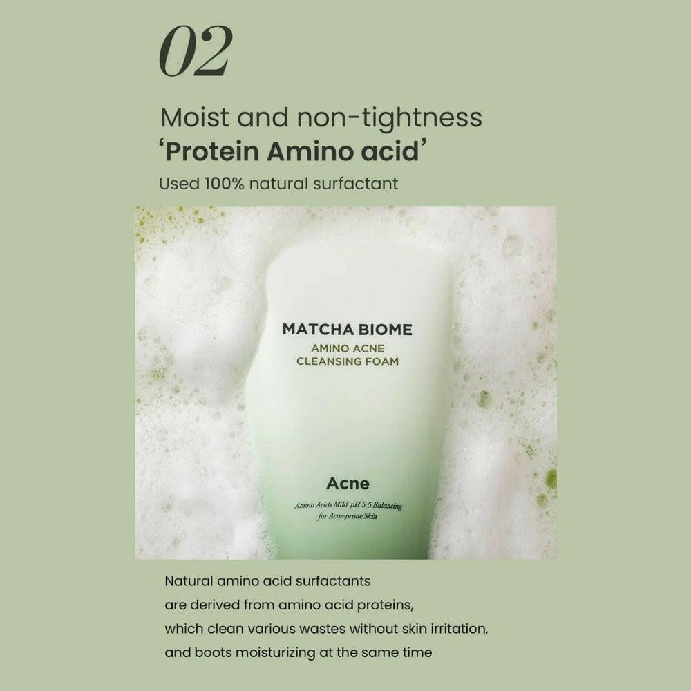 HEIMISH Matcha Biome Amino Acid Acne Cleansing Foam 150ml - bellubeauty