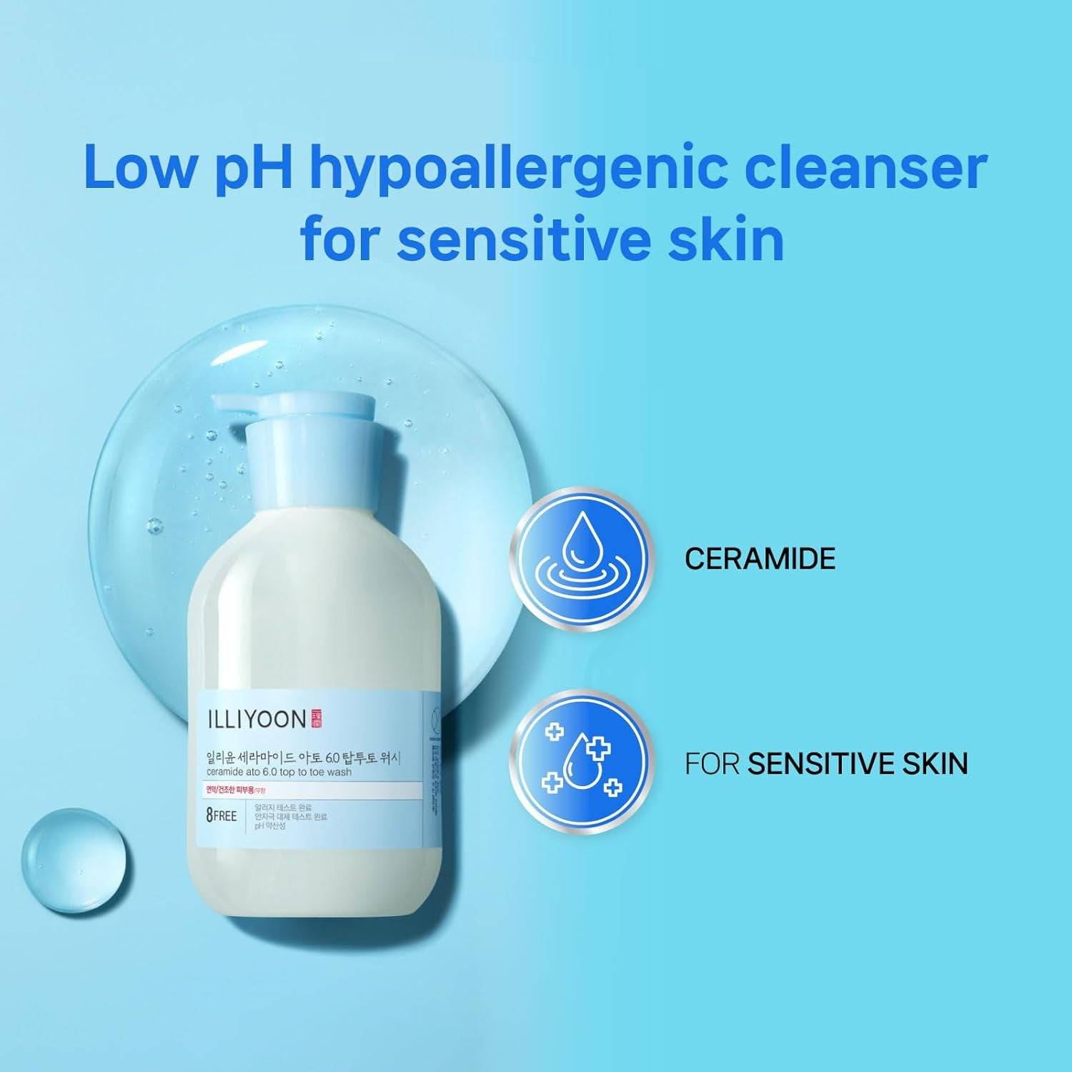 ILLIYOON Ceramide Ato 6.0 Top To Toe Wash 500ml - BelluBeauty