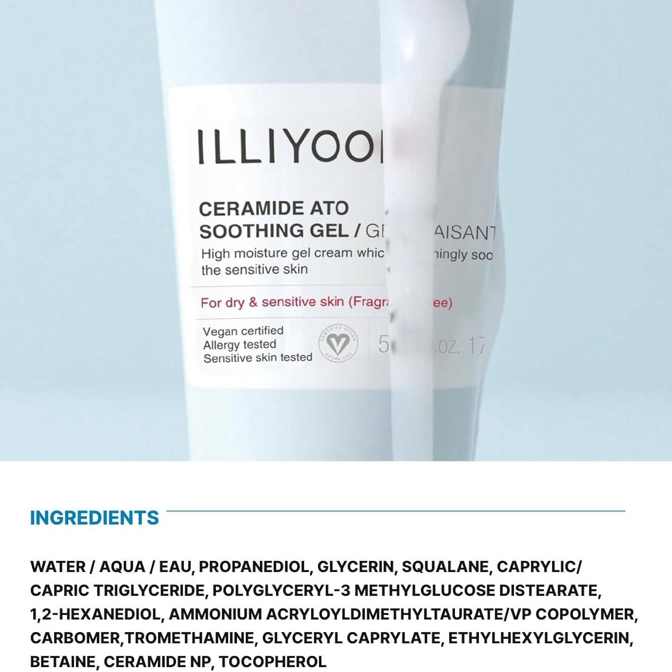 ILLIYOON Ceramide Ato Soothing Gel 175ml - bellubeauty