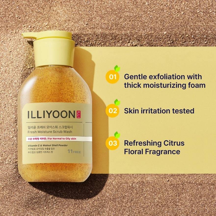 ILLIYOON Fresh Moisture Scrub Wash 400ml - bellubeauty
