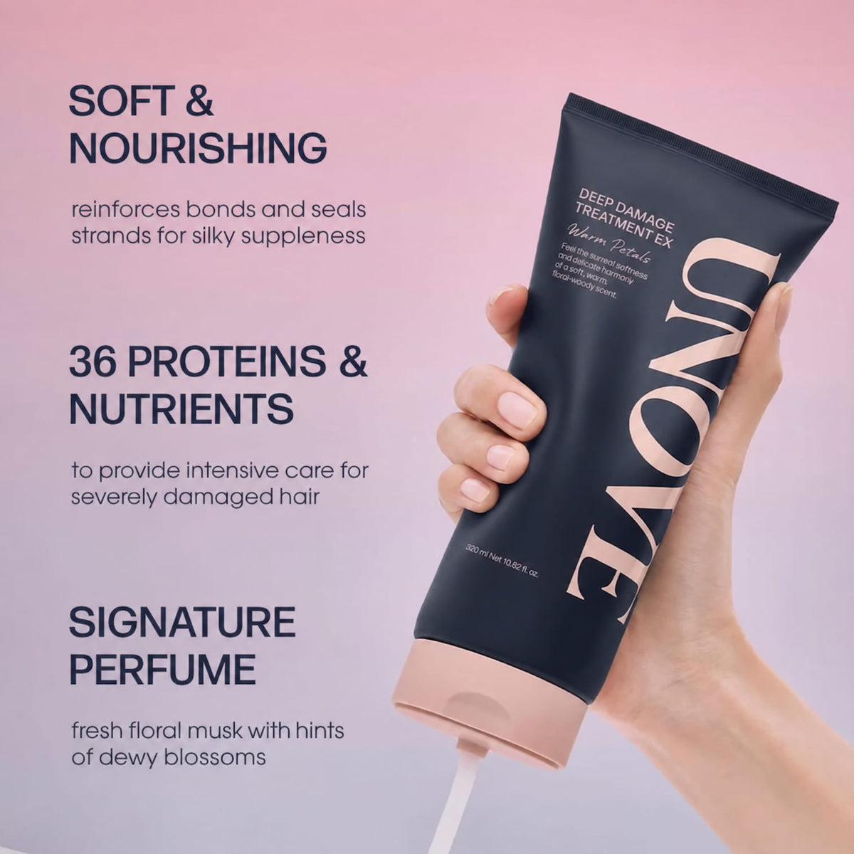 UNOVE Deep Damage Treatment EX Tender Bloom 320ml - BelluBeauty