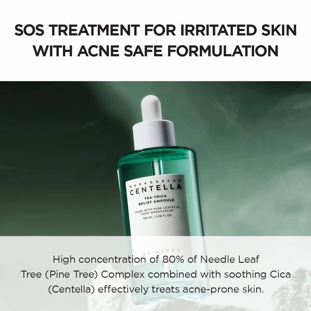 SKIN1004 Madagascar Centella Tea-Trica Relief Ampoule 100ml - BelluBeauty