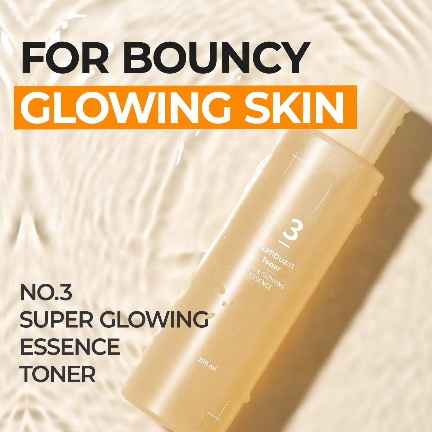 NUMBUZIN No.3 Super Glowing Essence Toner 200ml - BelluBeauty