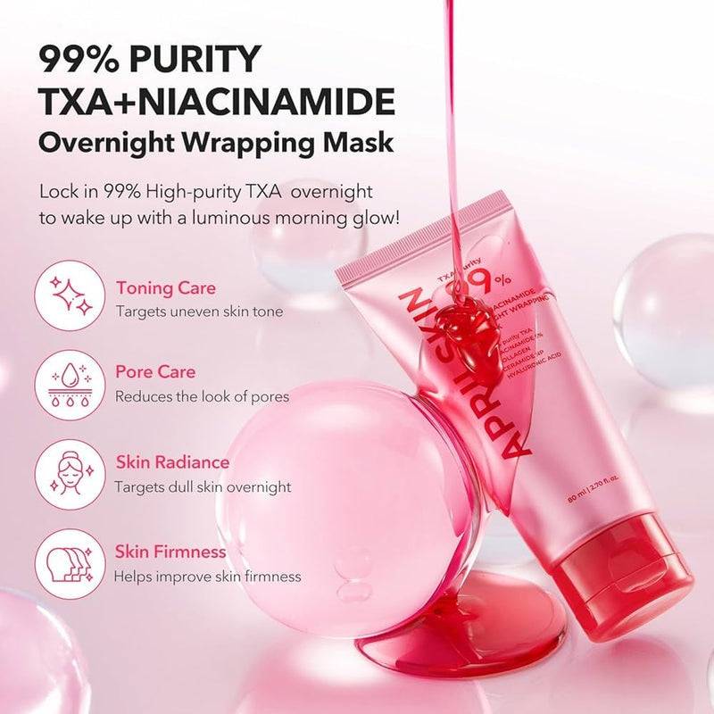 APRILSKIN TXA Niacinamide 99 Night Wrapping Mask 80ml - bellubeauty