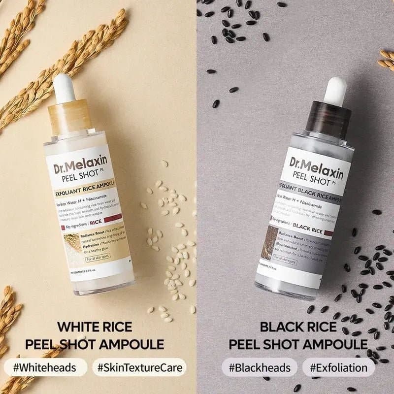 DR.MELAXIN Peel Shot Exfoliant Black Rice Ampoule 80ml