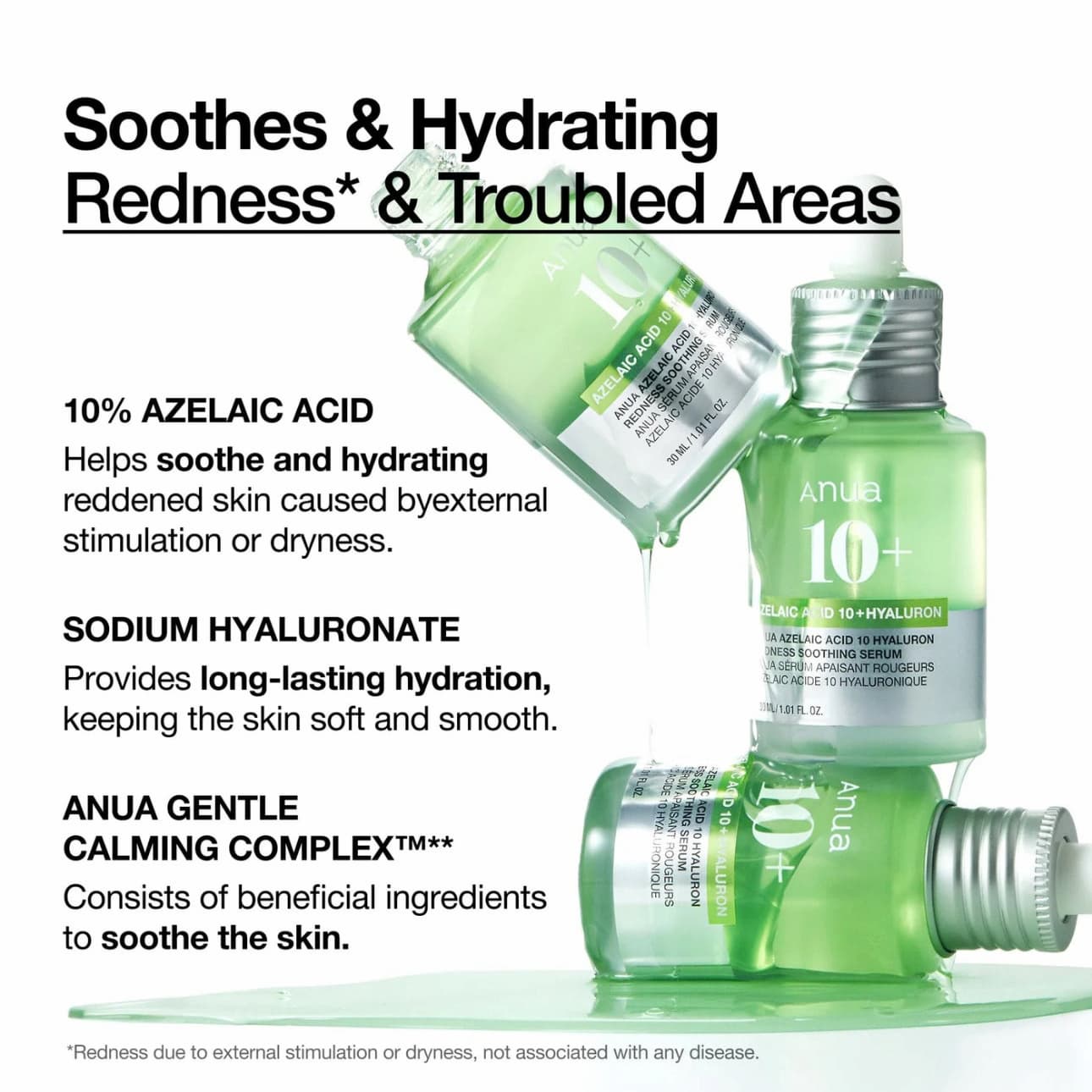 ANUA Azelaic Acid 10 Hyaluron Redness Soothing Serum 30ml