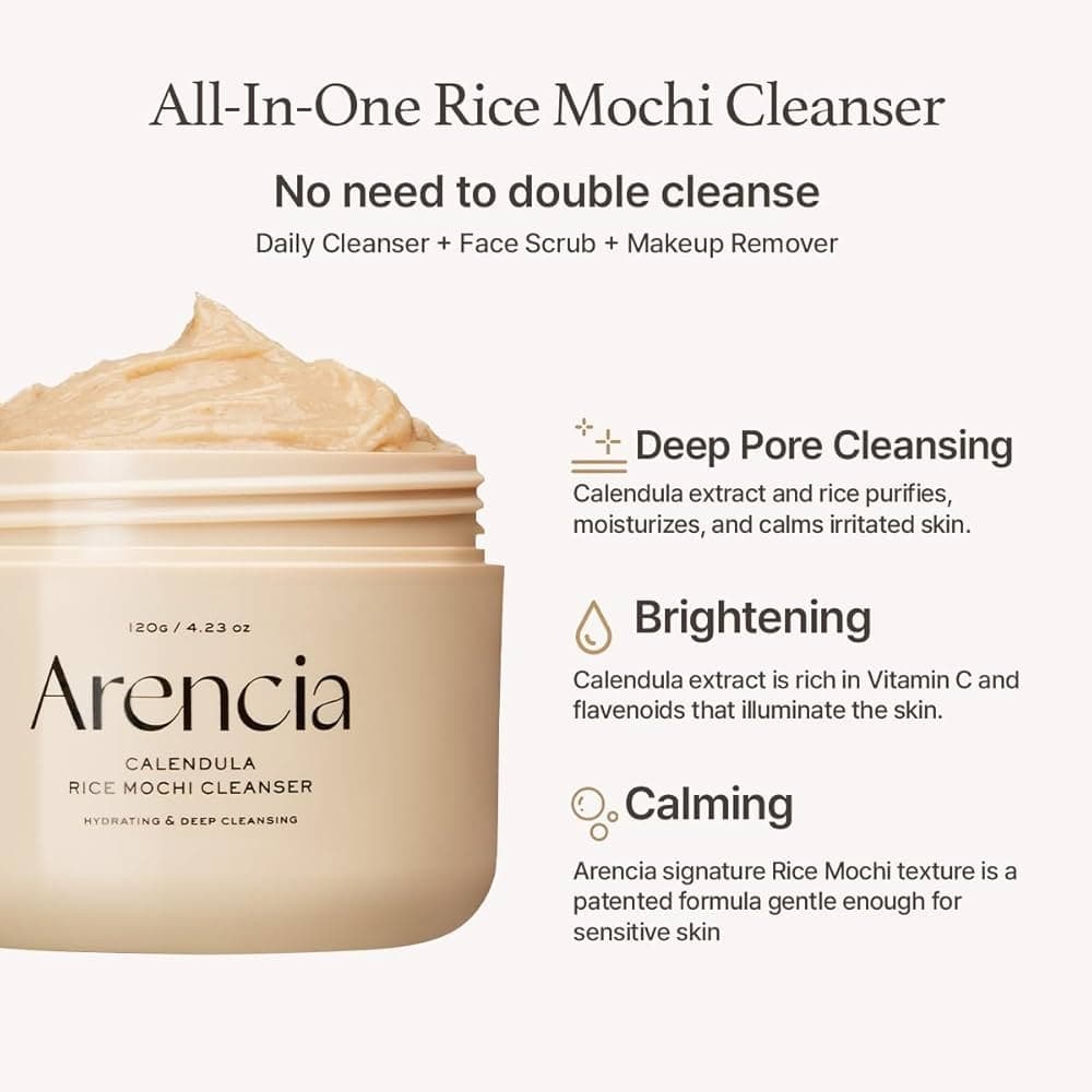 ARENCIA Calendula Rice Mochi Cleanser 120g