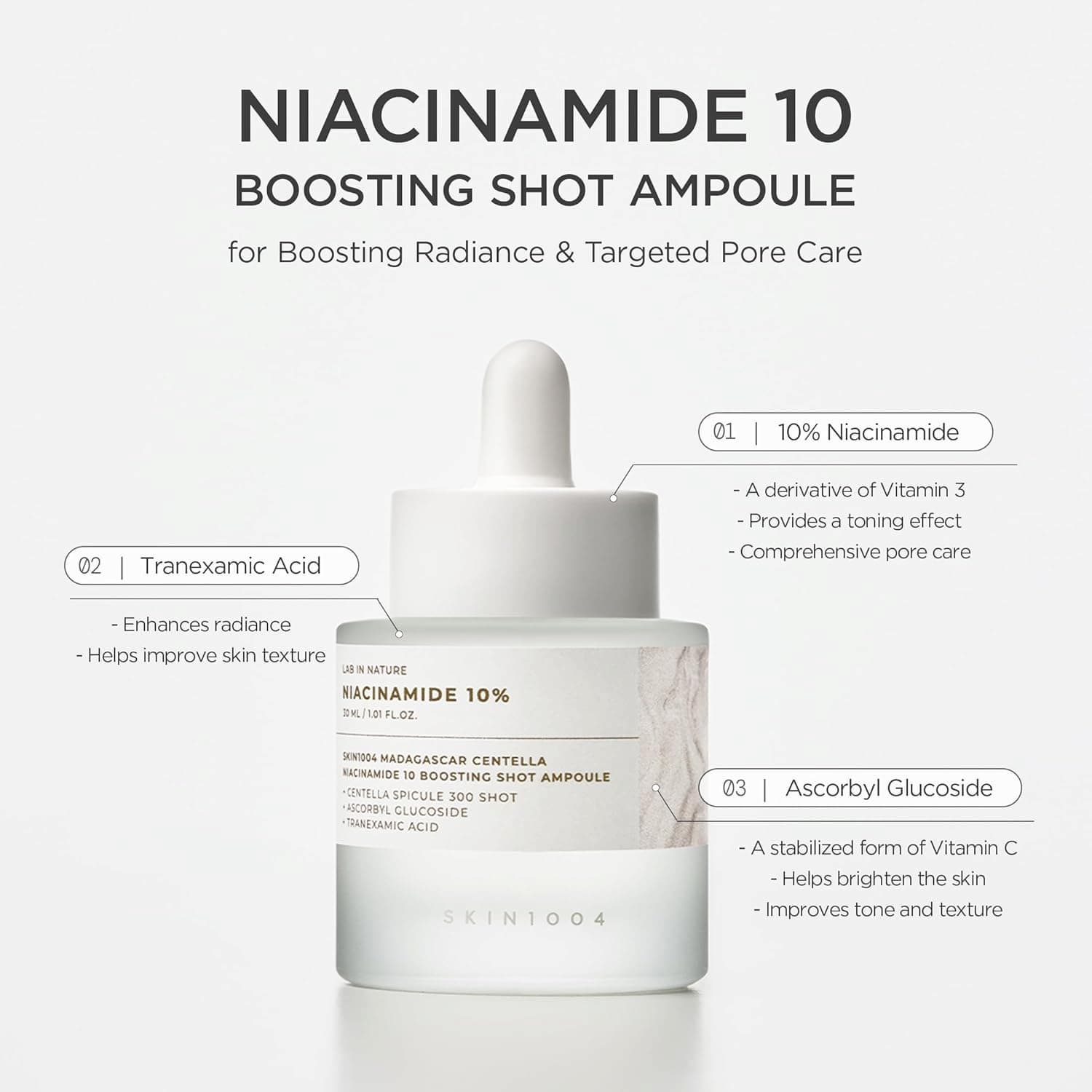 SKIN1004 Madagascar Centella Niacinamide 10 Boosting Shot Ampoule
