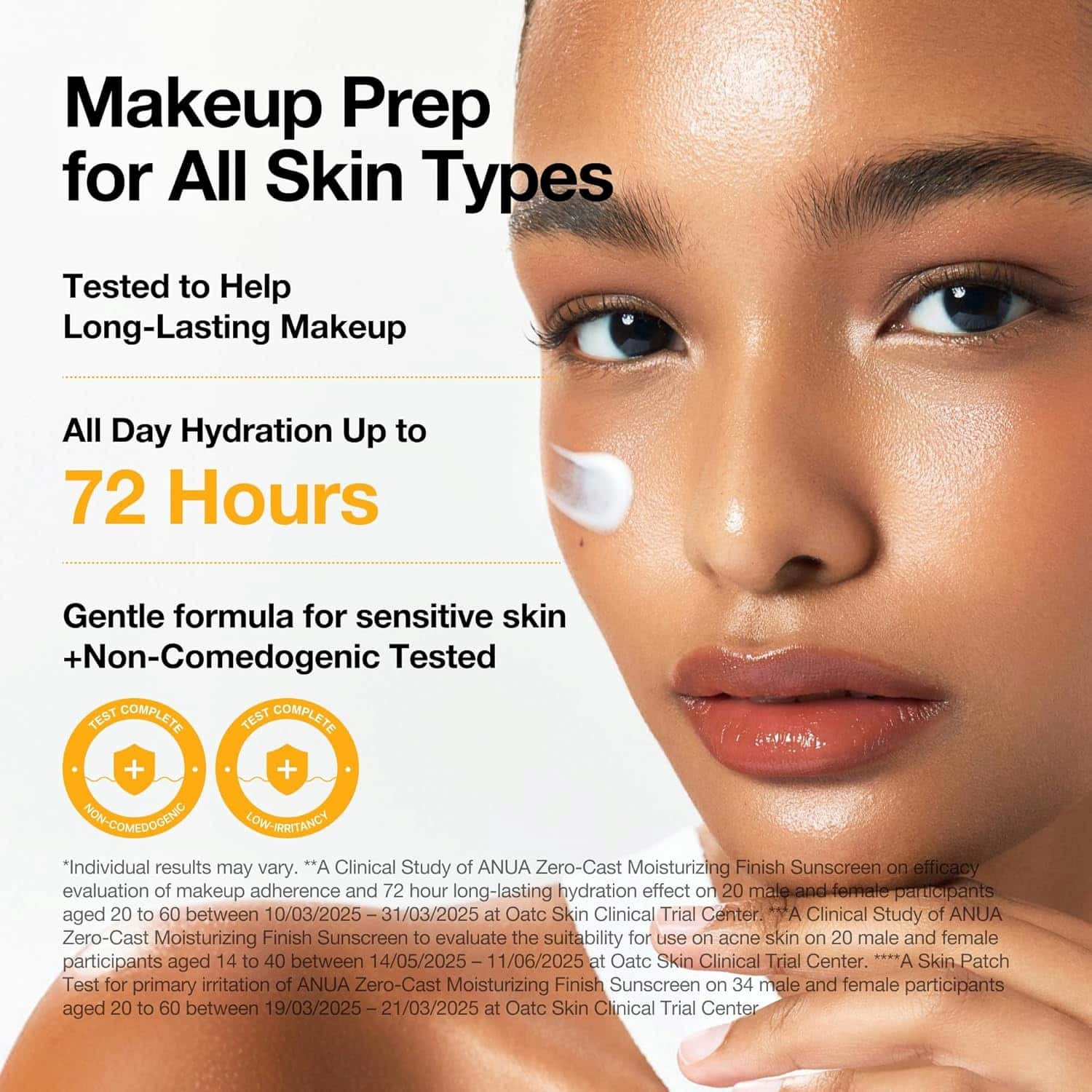 ANUA Zero-Cast Moisturizing Finish Sunscreen 50ml SPF50+ - BelluBeauty