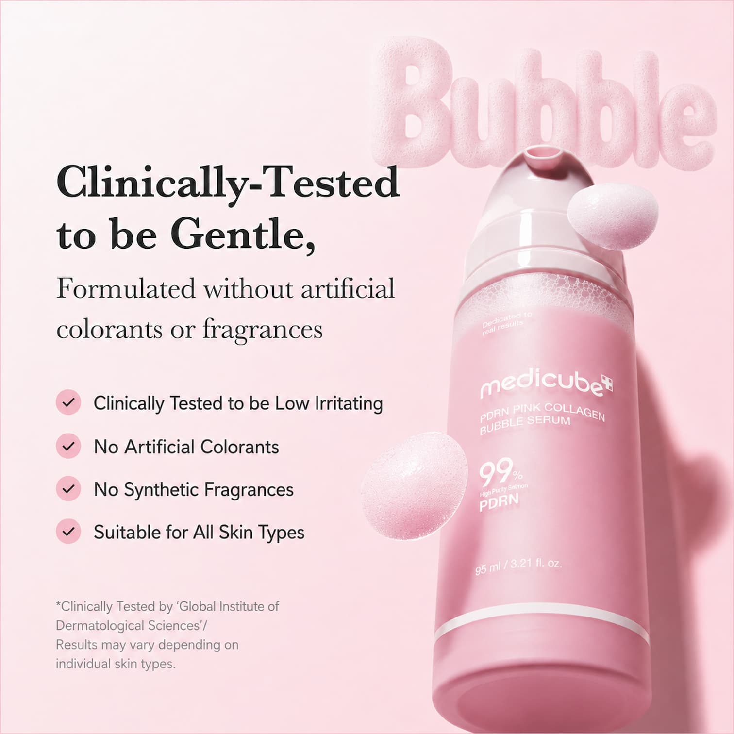 MEDICUBE PDRN Pink Collagen Bubble Serum 95ml