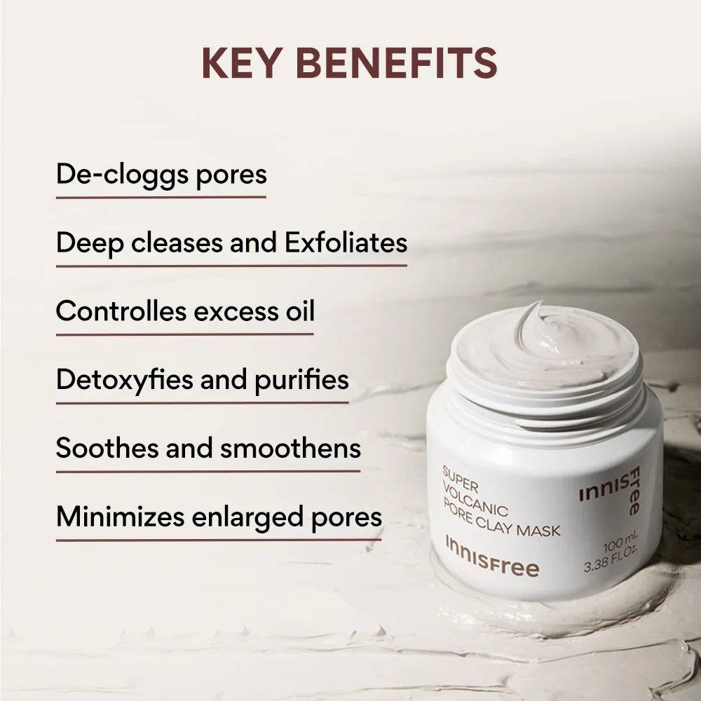 INNISFREE Super Volcanic Pore Clay Mask 100ml - bellubeauty