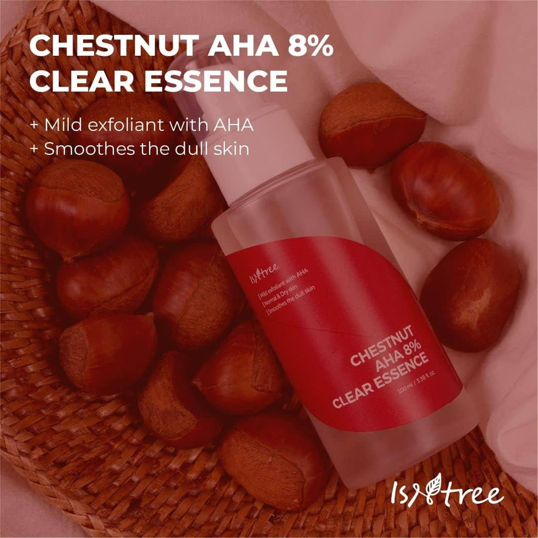 ISNTREE Chestnut AHA 8% Clear Essence 100ml - BelluBeauty