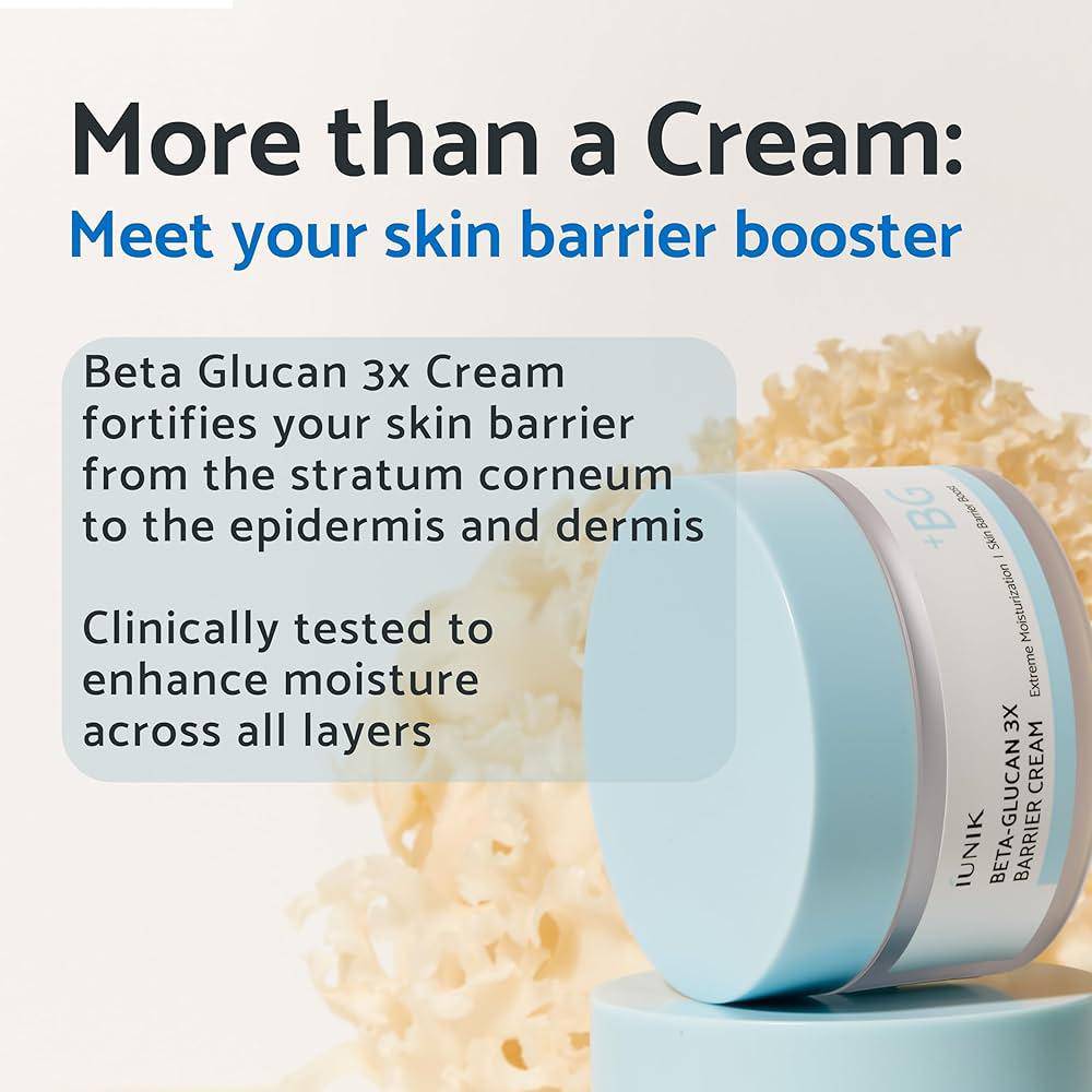 IUNIK Beta Glucan 3X Barrier Cream 50ml - BelluBeauty