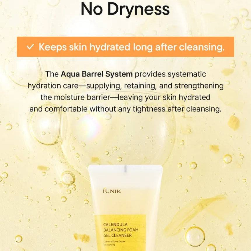 IUNIK Calendula Balancing Foam Gel Cleanser 150ml - BelluBeauty