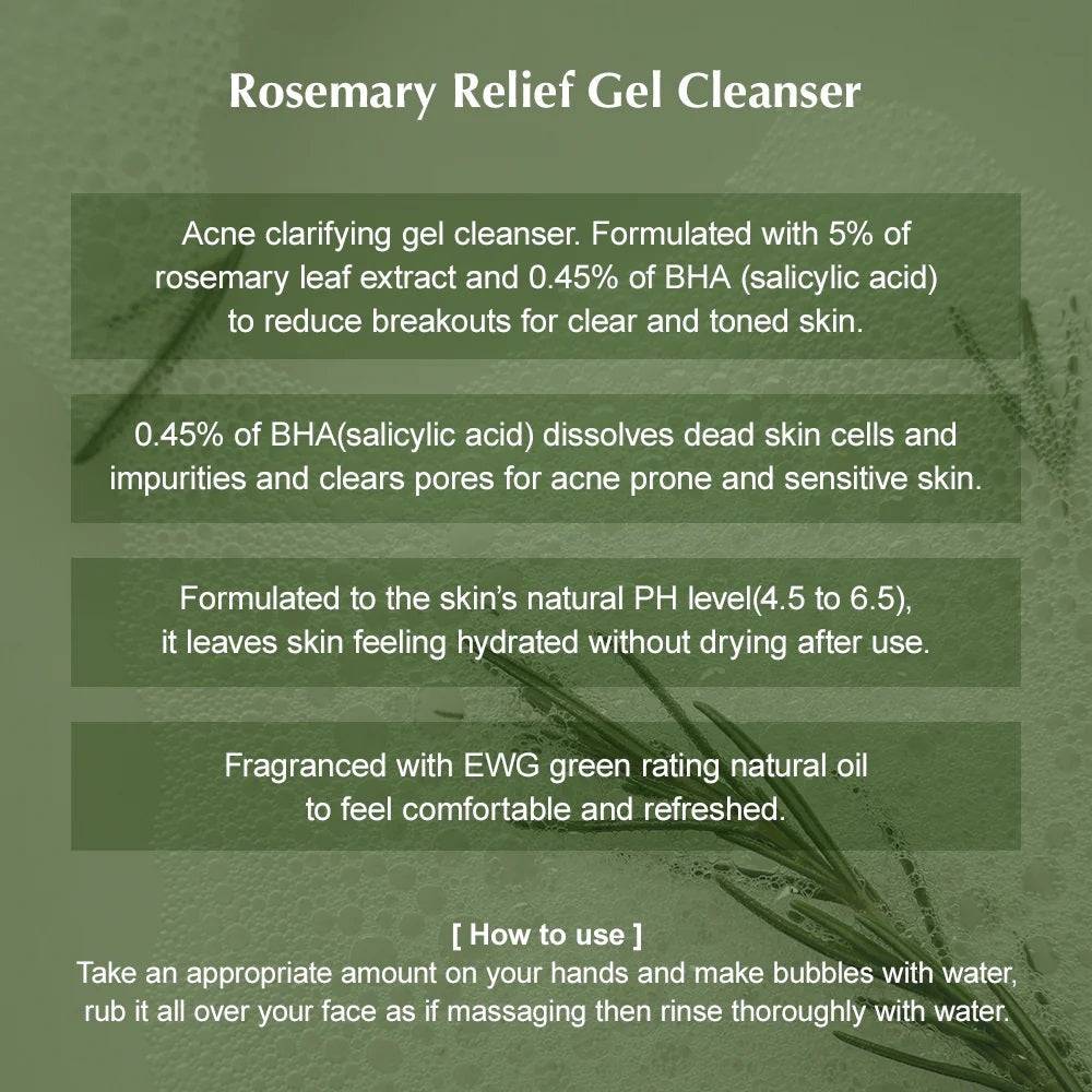 KAINE Rosemary Relief Gel Cleanser 150ml - BelluBeauty