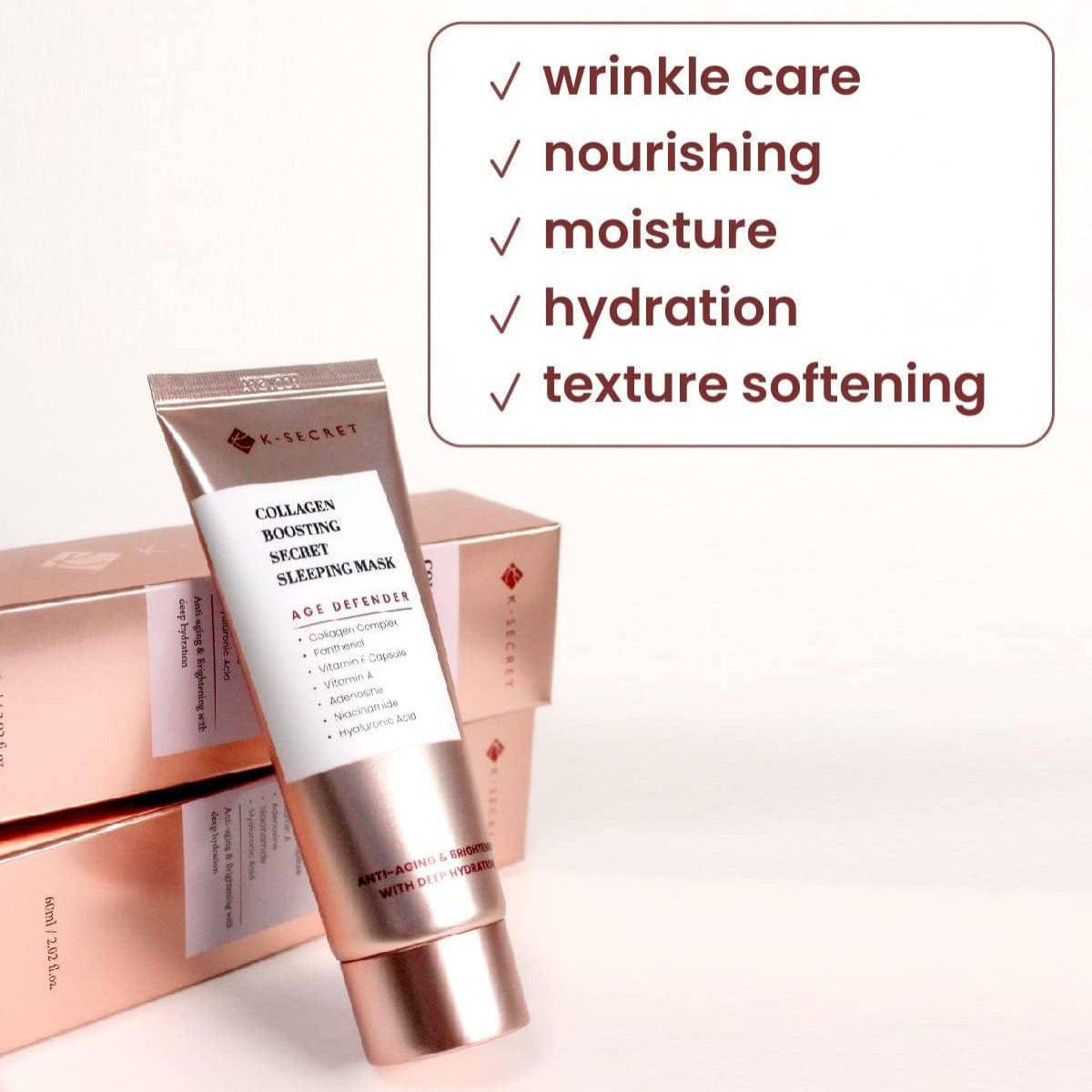 KSECRET Collagen Boosting Secret Sleeping Mask 60ml - BelluBeauty