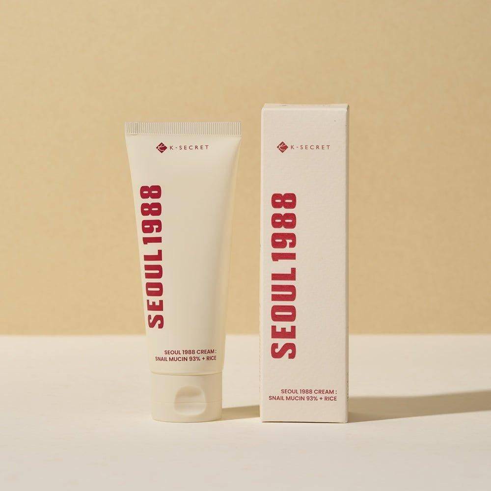 KSECRET Seoul 1988 Cream Snail Mucin 93% + Rice 100ml - BelluBeauty