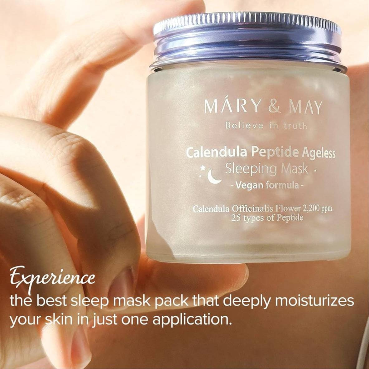 MARY&MAY Calendula Peptide Ageless Sleeping Mask 110g - BelluBeauty