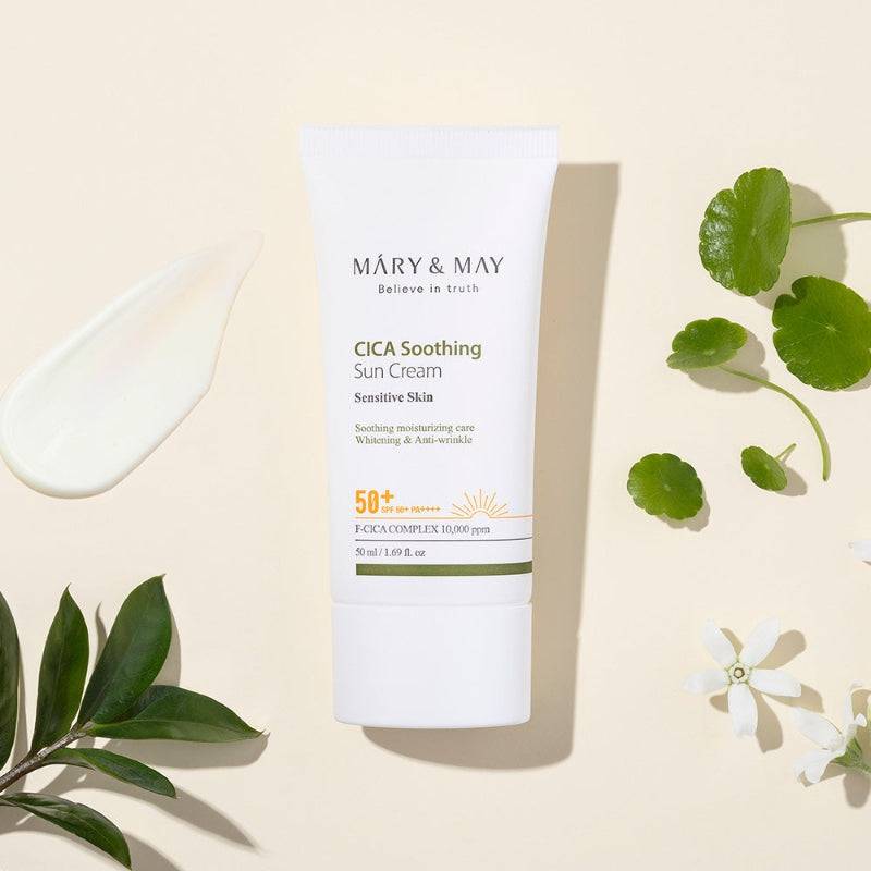 MARY&MAY Cica Soothing Sun Cream 50ml SPF50+ - BelluBeauty