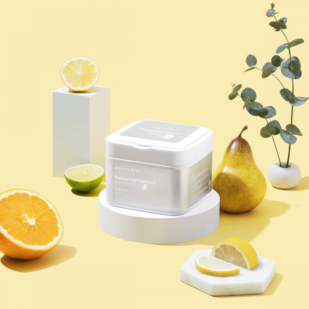 MARY&MAY Niacinamide Vitamin C Brightening Mask 30pcs - BelluBeauty