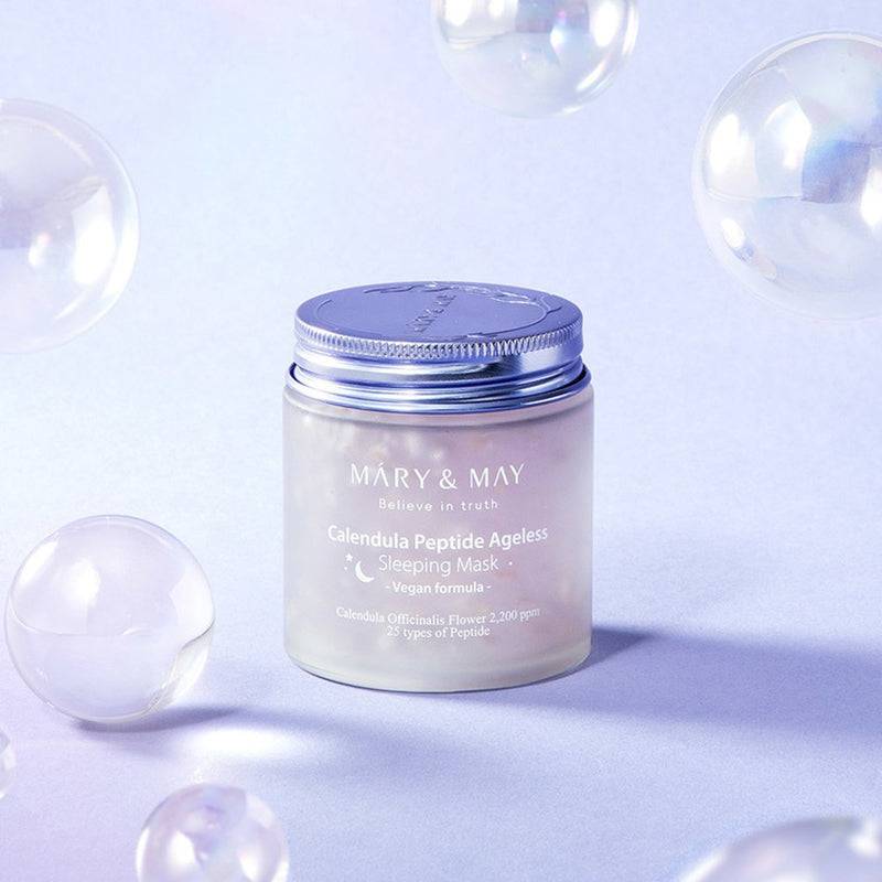 MARY&MAY Calendula Peptide Ageless Sleeping Mask 110g - BelluBeauty