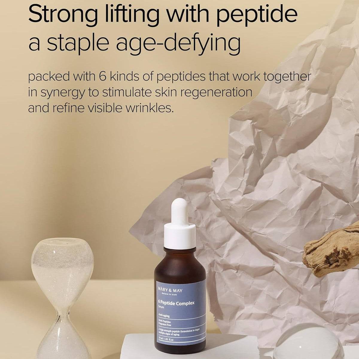 MARY&MAY 6 Peptide Complex Serum 30ml - BelluBeauty