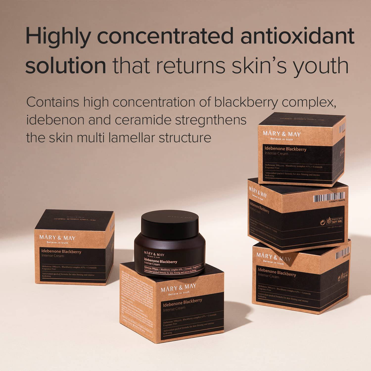 MARY&MAY Idebenone Blackberry Intense Cream 70ml - BelluBeauty