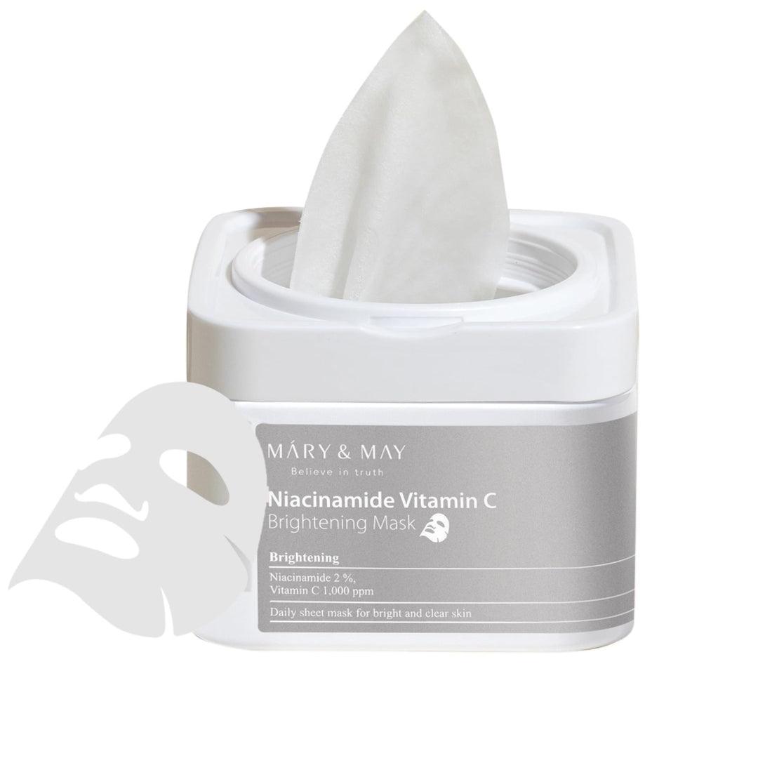 MARY&MAY Niacinamide Vitamin C Brightening Mask 30pcs - bellubeauty