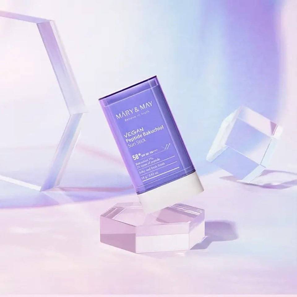 MARY&MAY Vegan Peptide Bakuchiol Sun Stick 18g SPF50+ - BelluBeauty