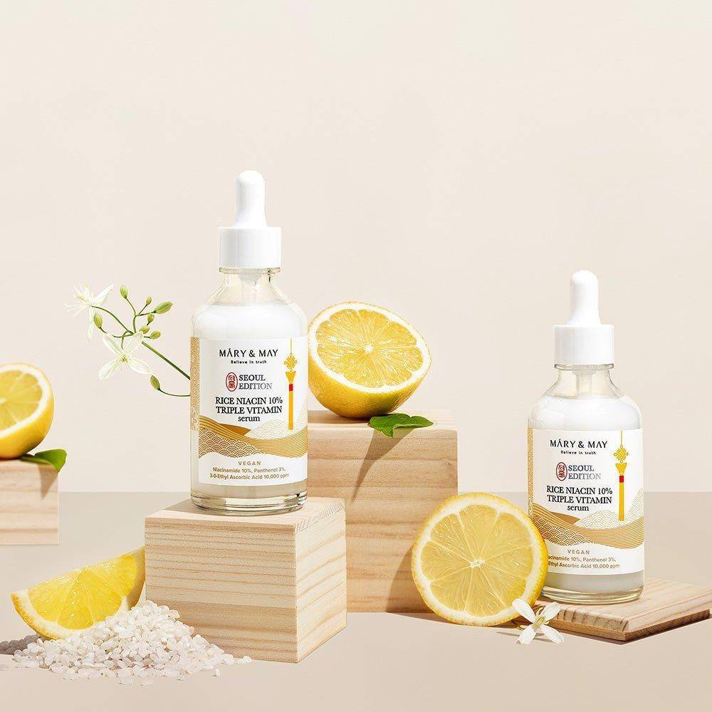 MARY&MAY Rice Niacin 10% Triple Vitamin Serum 80ml - BelluBeauty