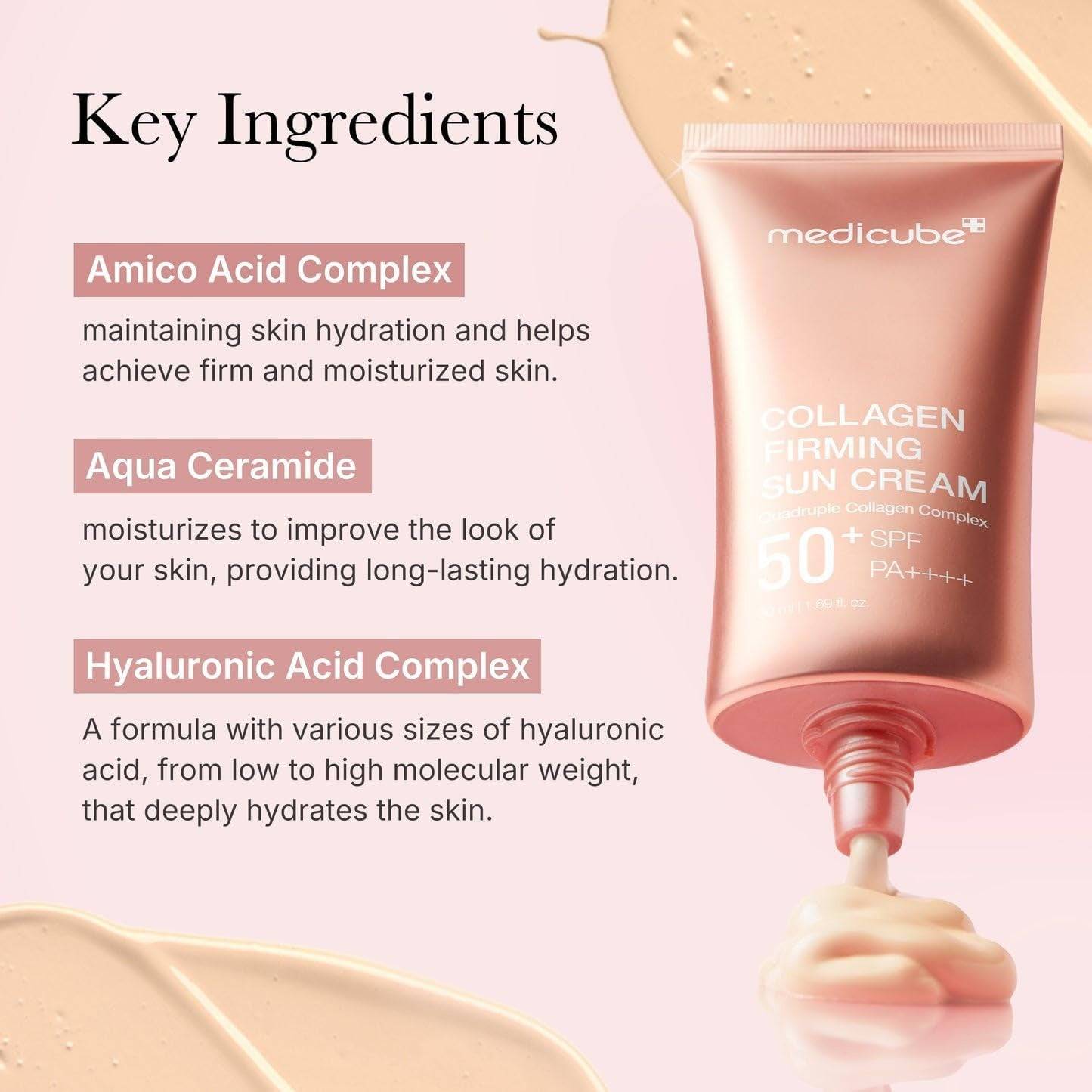 MEDICUBE Collagen Firming Sun Cream 50ml SPF50+ - BelluBeauty