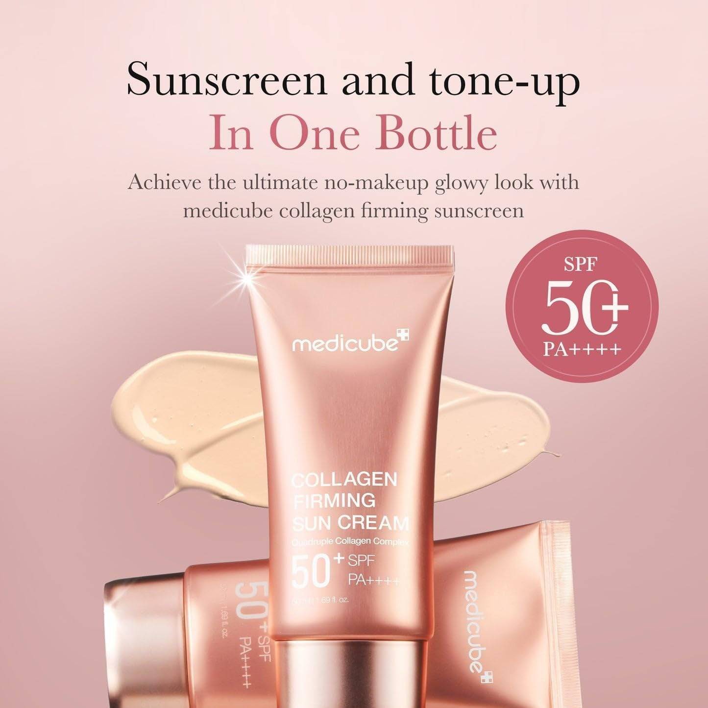 MEDICUBE Collagen Firming Sun Cream 50ml SPF50+ - BelluBeauty