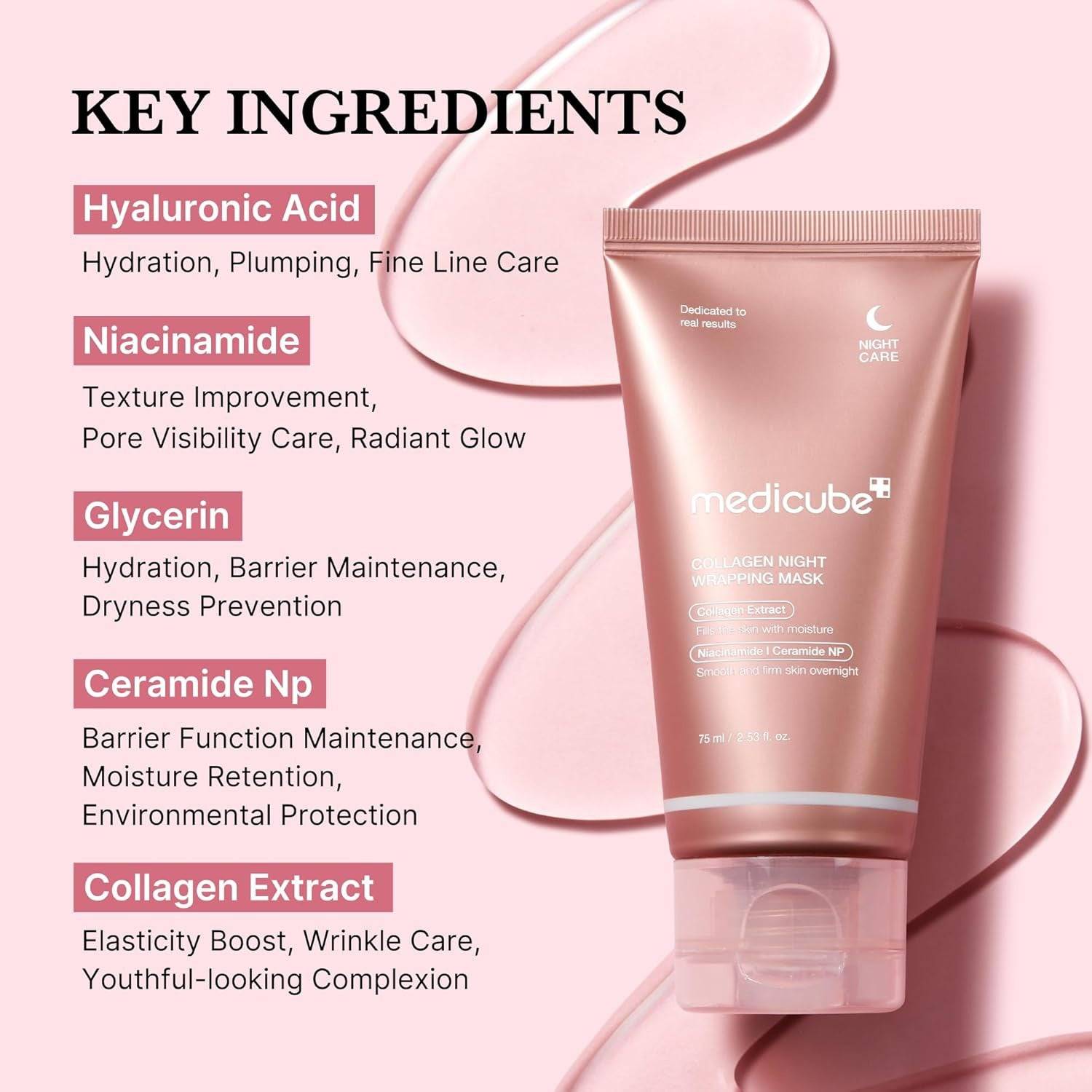 MEDICUBE Collagen Night Wrapping Mask 75ml - BelluBeauty
