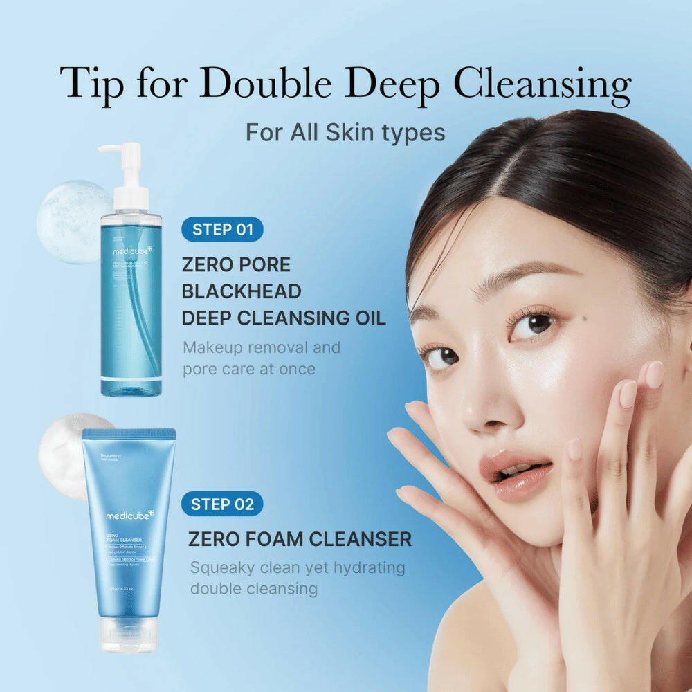 MEDICUBE Zero Pore Blackhead Deep Cleansing Oil 205ml - bellubeauty
