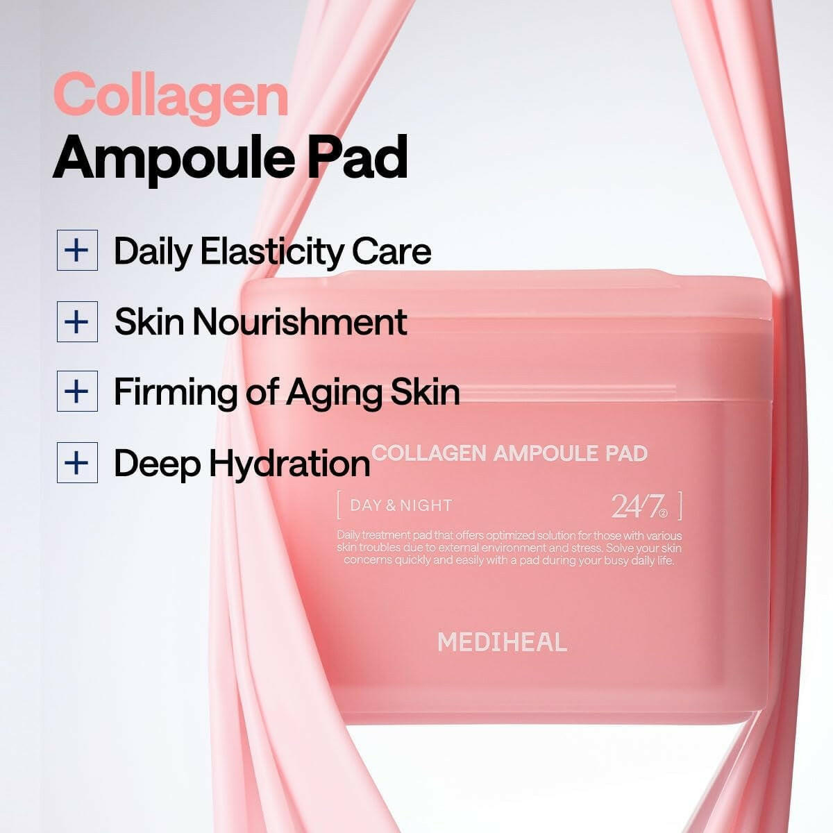 MEDIHEAL Collagen Ampoule Pad 100pcs - bellubeauty
