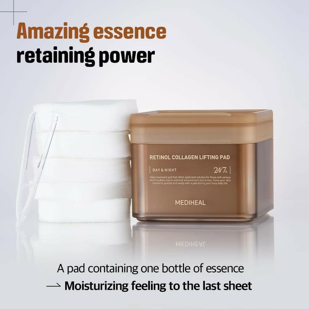 MEDIHEAL Retinol Collagen Lifting Pad 100pcs - bellubeauty