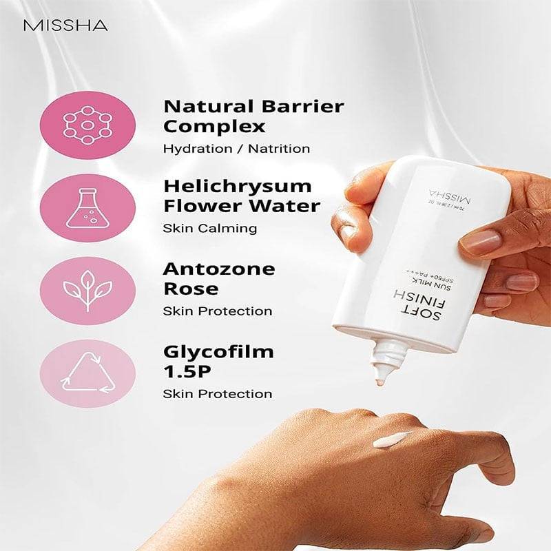 MISSHA All Around Safe Block Soft Finish Sun Milk 70ml SPF50+ - BelluBeauty